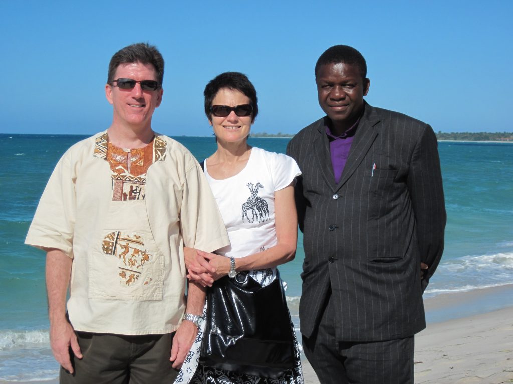Roanne and Jerry with Bishop Nicodemus Nyenye in Dar Es Salaam, Tanzania