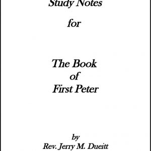 Study Notes for The Book of First Peter