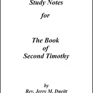 Study Notes for The Book of Second Timothy
