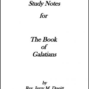 Study Notes for The Book of Galatians